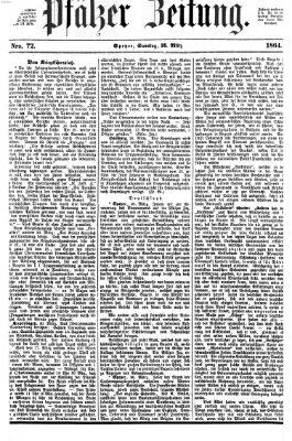 Pfälzer Zeitung Samstag 26. März 1864