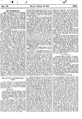 Pfälzer Zeitung Dienstag 26. April 1864