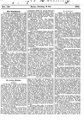 Pfälzer Zeitung Donnerstag 19. Mai 1864