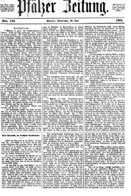 Pfälzer Zeitung Donnerstag 16. Juni 1864