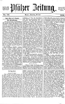 Pfälzer Zeitung Donnerstag 30. Juni 1864