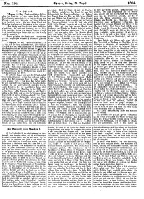 Pfälzer Zeitung Freitag 26. August 1864