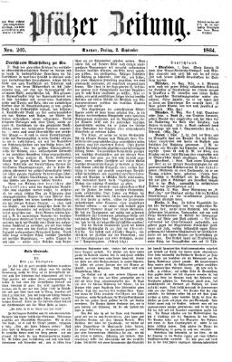 Pfälzer Zeitung Freitag 2. September 1864