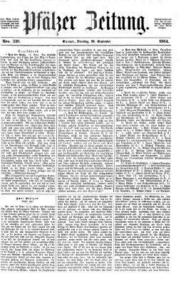 Pfälzer Zeitung Dienstag 20. September 1864