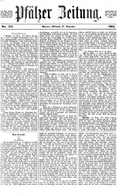 Pfälzer Zeitung Mittwoch 21. September 1864