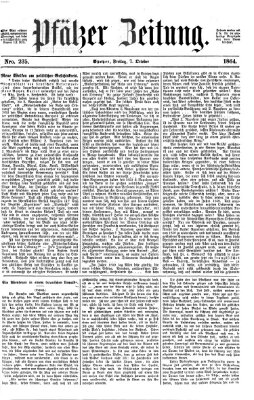 Pfälzer Zeitung Freitag 7. Oktober 1864