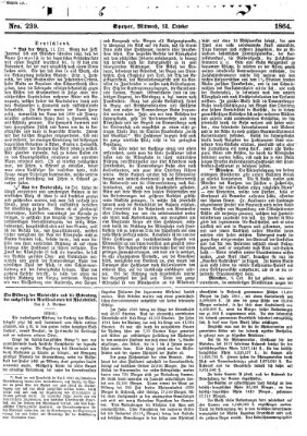 Pfälzer Zeitung Mittwoch 12. Oktober 1864