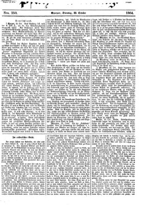 Pfälzer Zeitung Dienstag 25. Oktober 1864