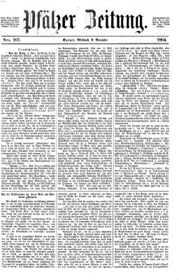 Pfälzer Zeitung Mittwoch 9. November 1864