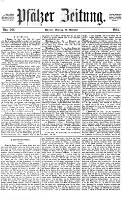 Pfälzer Zeitung Samstag 12. November 1864