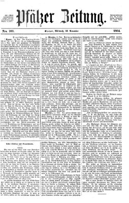 Pfälzer Zeitung Mittwoch 16. November 1864