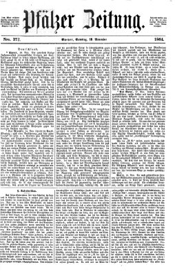 Pfälzer Zeitung Samstag 19. November 1864