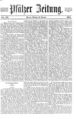 Pfälzer Zeitung Mittwoch 23. November 1864