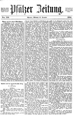 Pfälzer Zeitung Mittwoch 21. Dezember 1864