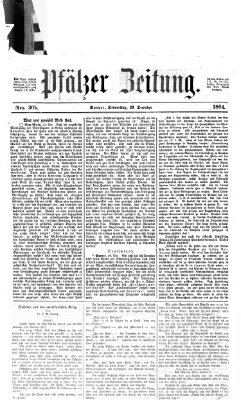 Pfälzer Zeitung Donnerstag 29. Dezember 1864