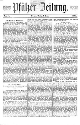 Pfälzer Zeitung Montag 2. Januar 1865