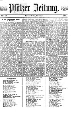 Pfälzer Zeitung Dienstag 28. Februar 1865