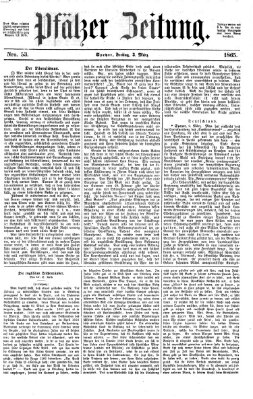 Pfälzer Zeitung Freitag 3. März 1865