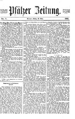 Pfälzer Zeitung Freitag 24. März 1865