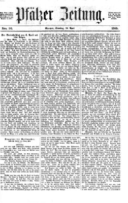 Pfälzer Zeitung Dienstag 18. April 1865