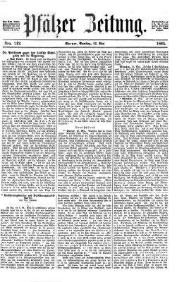 Pfälzer Zeitung Samstag 13. Mai 1865