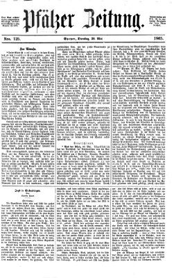 Pfälzer Zeitung Dienstag 30. Mai 1865