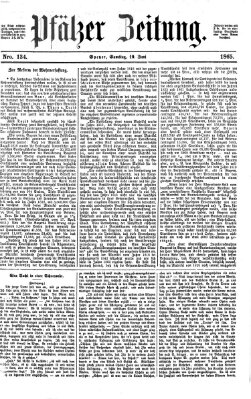 Pfälzer Zeitung Samstag 10. Juni 1865