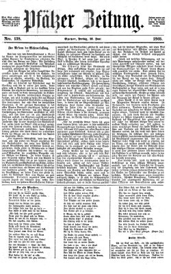 Pfälzer Zeitung Freitag 16. Juni 1865