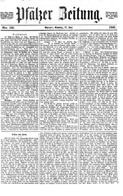 Pfälzer Zeitung Samstag 17. Juni 1865