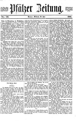 Pfälzer Zeitung Mittwoch 28. Juni 1865