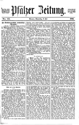 Pfälzer Zeitung Donnerstag 6. Juli 1865