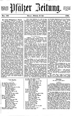 Pfälzer Zeitung Mittwoch 12. Juli 1865