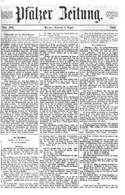 Pfälzer Zeitung Mittwoch 9. August 1865