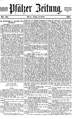 Pfälzer Zeitung Freitag 13. Oktober 1865