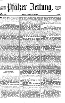 Pfälzer Zeitung Montag 16. Oktober 1865