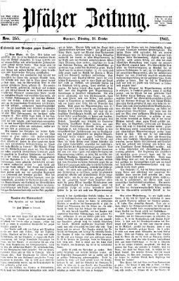 Pfälzer Zeitung Dienstag 31. Oktober 1865