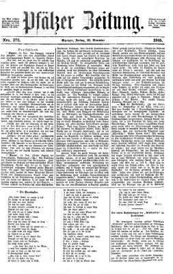 Pfälzer Zeitung Freitag 24. November 1865