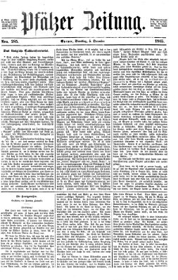 Pfälzer Zeitung Dienstag 5. Dezember 1865