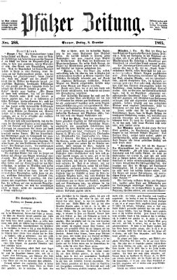 Pfälzer Zeitung Freitag 8. Dezember 1865