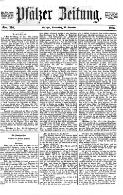 Pfälzer Zeitung Donnerstag 21. Dezember 1865