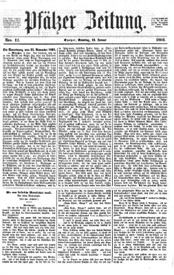 Pfälzer Zeitung Samstag 13. Januar 1866