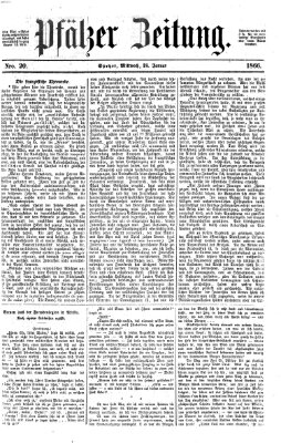 Pfälzer Zeitung Mittwoch 24. Januar 1866