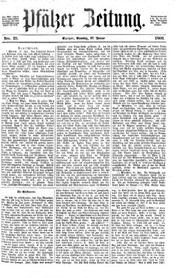 Pfälzer Zeitung Samstag 27. Januar 1866