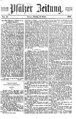 Pfälzer Zeitung Samstag 10. Februar 1866