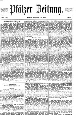 Pfälzer Zeitung Donnerstag 15. März 1866