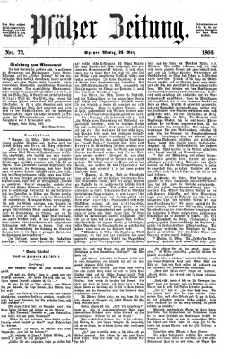 Pfälzer Zeitung Montag 26. März 1866