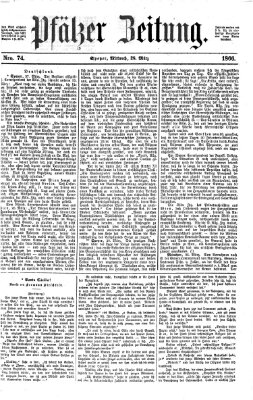 Pfälzer Zeitung Mittwoch 28. März 1866