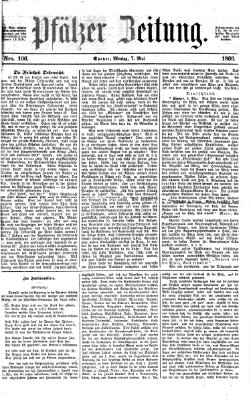 Pfälzer Zeitung Montag 7. Mai 1866