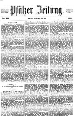 Pfälzer Zeitung Donnerstag 24. Mai 1866