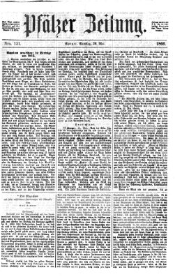 Pfälzer Zeitung Samstag 26. Mai 1866